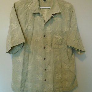 TOMMY BAHAMS 100% SILK MENS SHORT SLEEVE SHIRT SIZE L